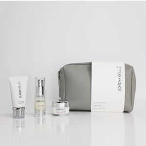 LORDE + BELLE Travel Size Consciously Created Regimen Bag, Repair Serum, Hydra V
